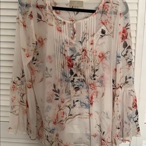 Two piece floral blouse